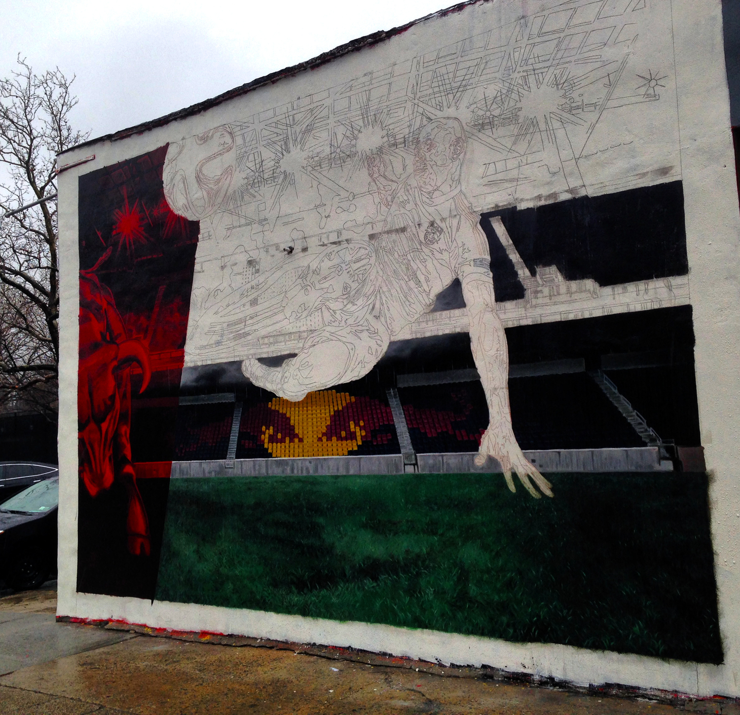 New York Red Bulls outdoor mural