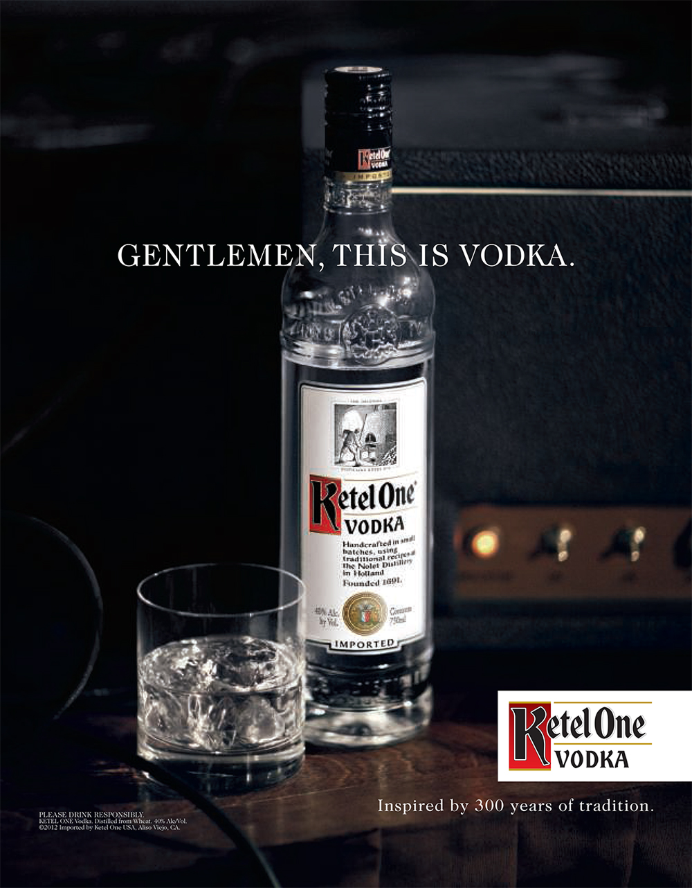 Ketel One bottle dark