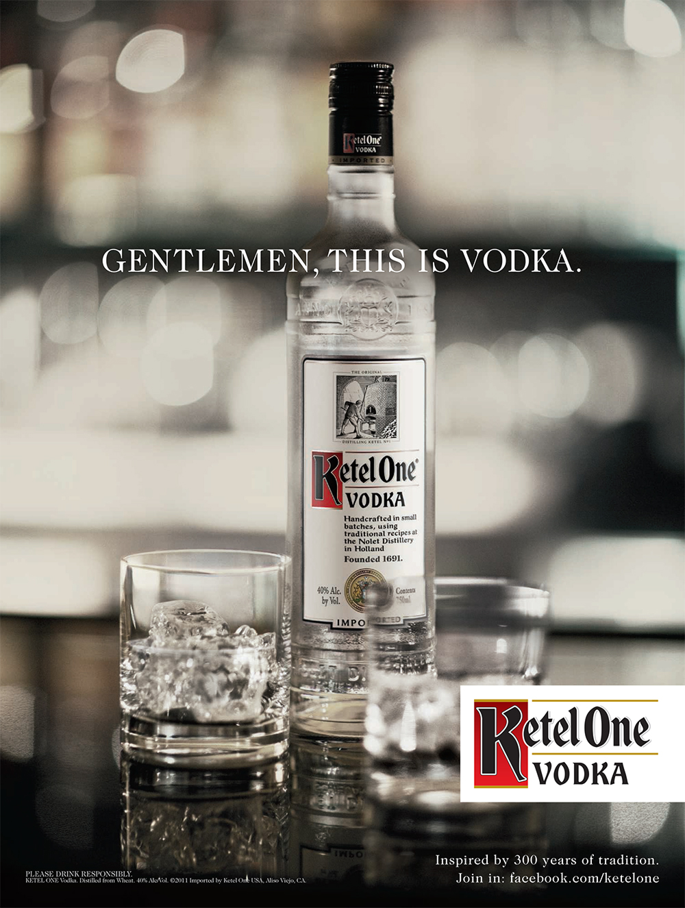 Ketel One bottle light