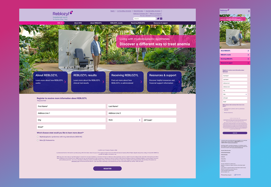 REBLOZYL website page