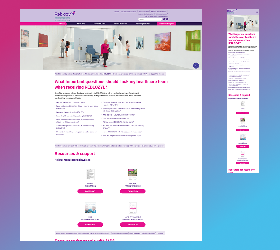 REBLOZYL website page