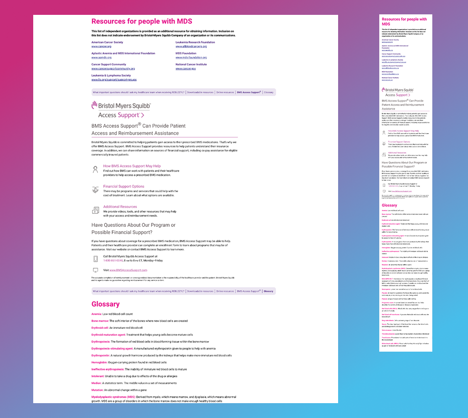 REBLOZYL glossary page